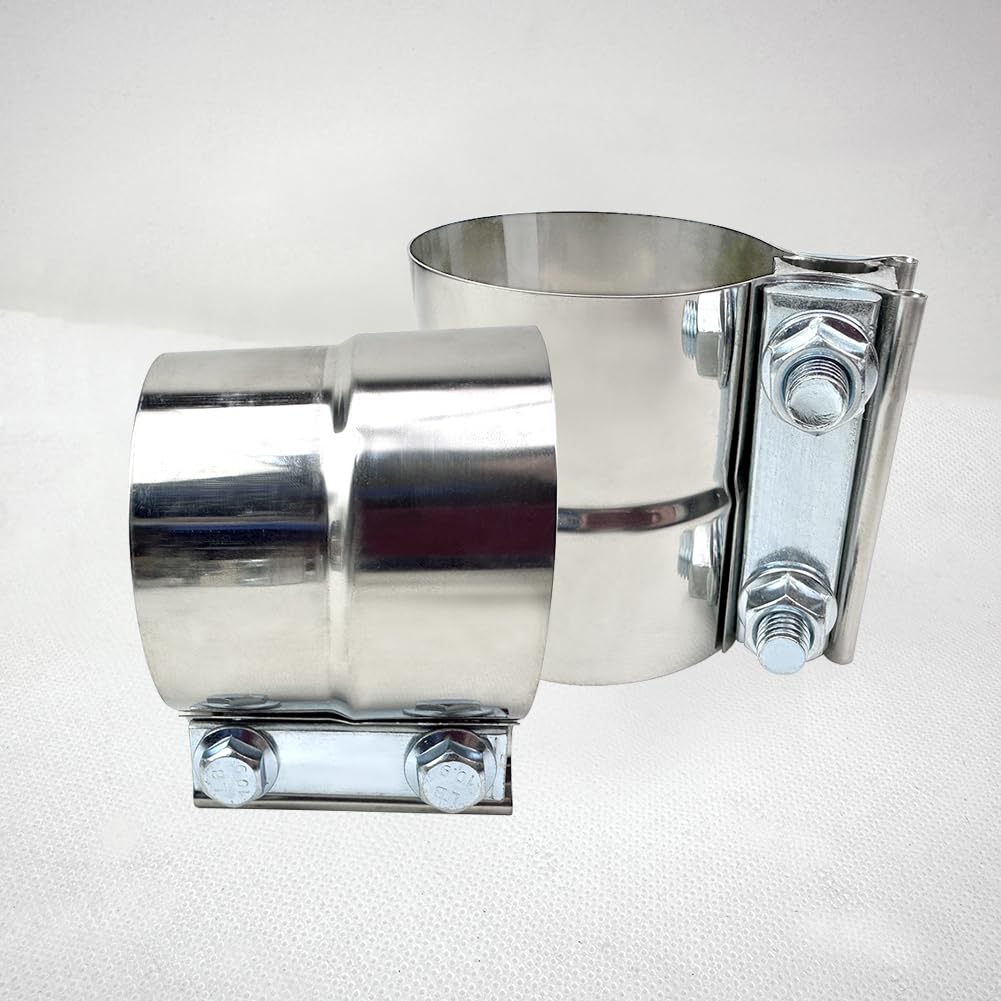 Colliers De Serrage Pour Pot D'échappement - 2 Pièces Acier Inoxydable 304 - Diamètre Réglable 63-67 Mm - Universel Moto, Voiture, Utilitaire - 4