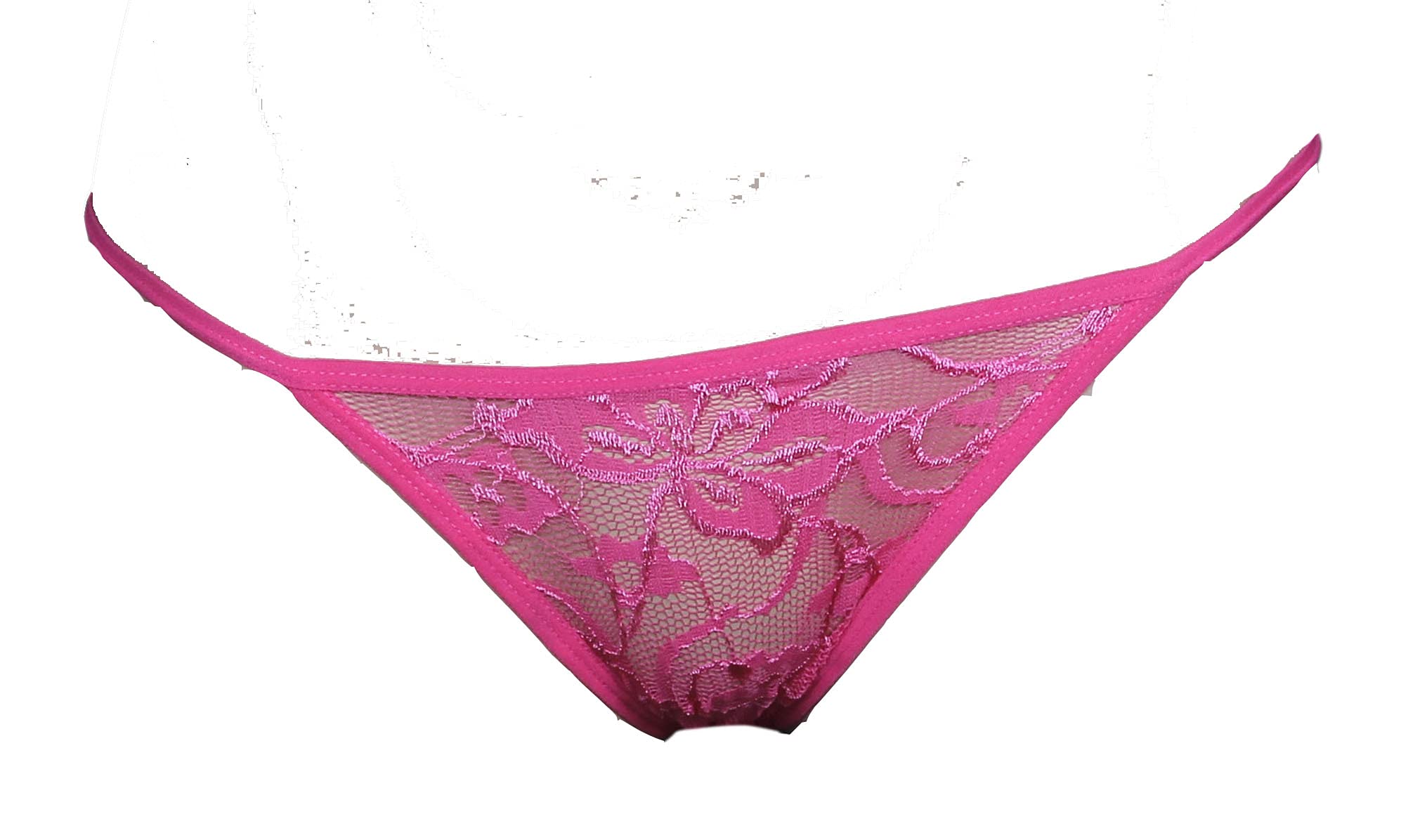 Pink Thong G-String Ladies Undergarment Textured Transparent Valentine Gift Panty Intimate Wear Romantic Lingerie Honeymoon Surprise Gift for Your GF Girl Friend Wife Lover-image-0