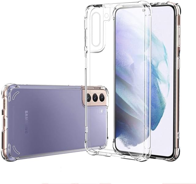 Compatible For Samsung Galaxy S21 Case, Totill Crystal Clear [Shockproof] S21 Phone Cover, Soft TPU Protective funda, Ultra [thin Slim Fit], Smartphone Coque For S21 Phone Hülle-Transparent