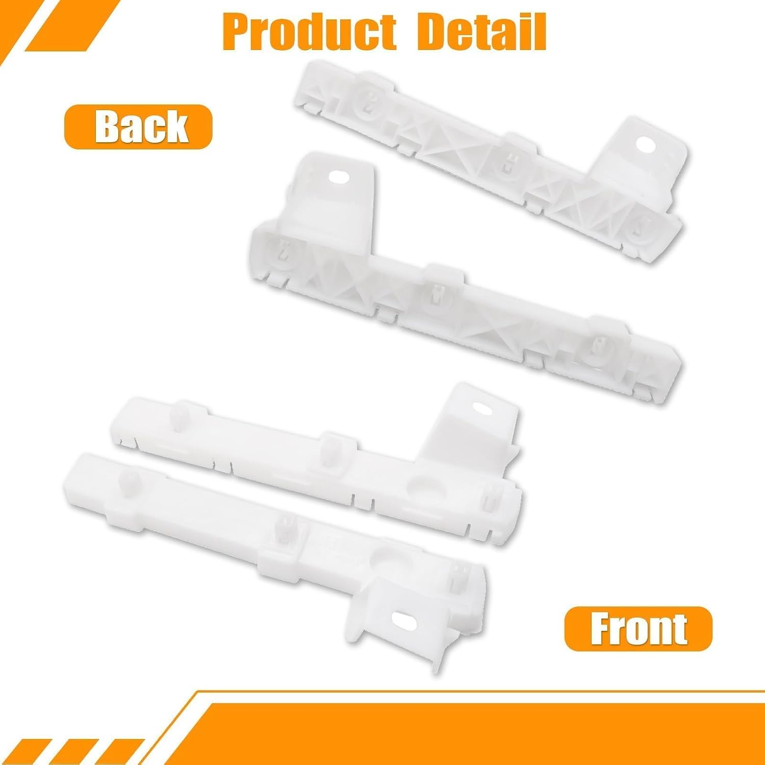 SecosAutoparts 2Pcs Front Right & Left Side Bumper Mounting Support Bracket fit for Mitsubishi Lancer DE ES GTS 2.0L 2.4L 2008 2009 2010 2011 2012 2013 2014 2015 2016 2017 Except Evo# 6400F549 6400