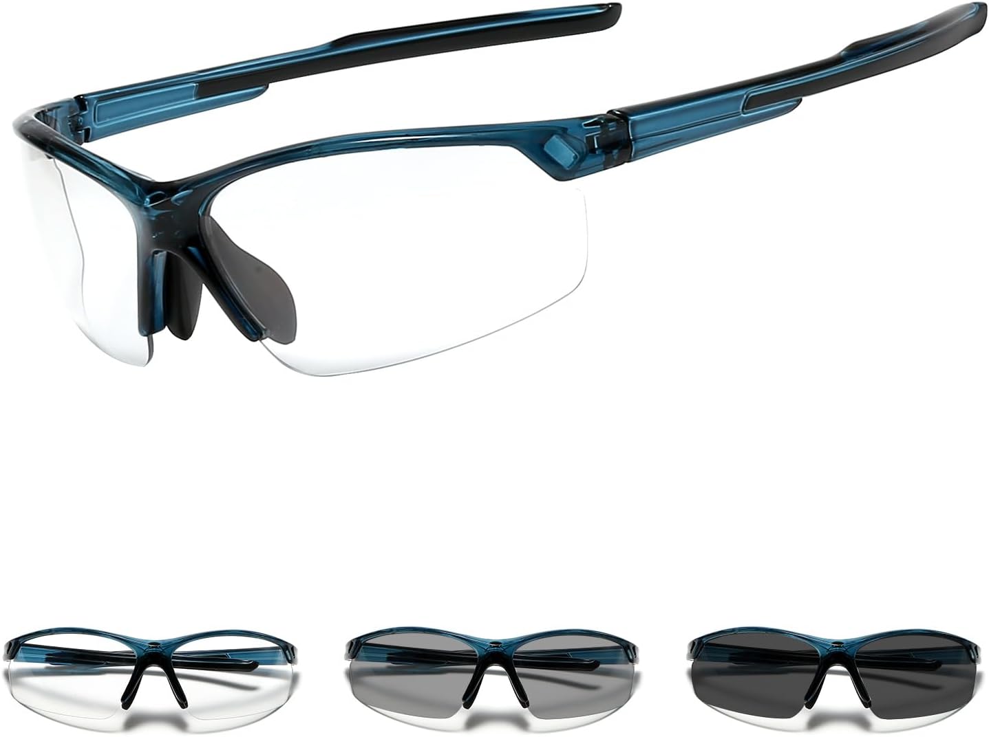 Suertree Photochromic Cycling Glasses Men Women Clear Sports Sunglasses Mountain Bike Riding MTB Bicycle Running Golf