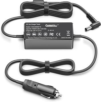 24V Car Charger DC Adapter Compatible with Resvent iBreeze APAP CPAP Machine 20A, 20A Pro, 20C, 20C Pro, iBreeze 25S 25A 25ST 25STA 30ST 30STA DA60-220S24-W1 JE01-40-006HM Auto Power Cord