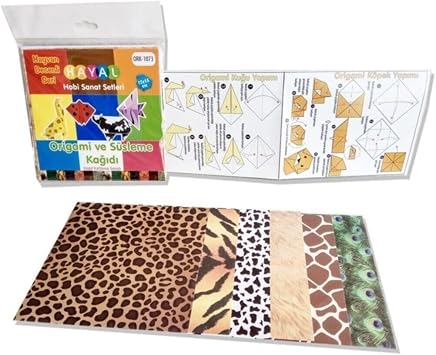 Origami Ve S sleme Ka d  Hayvan Desenli Seri 8680422509890