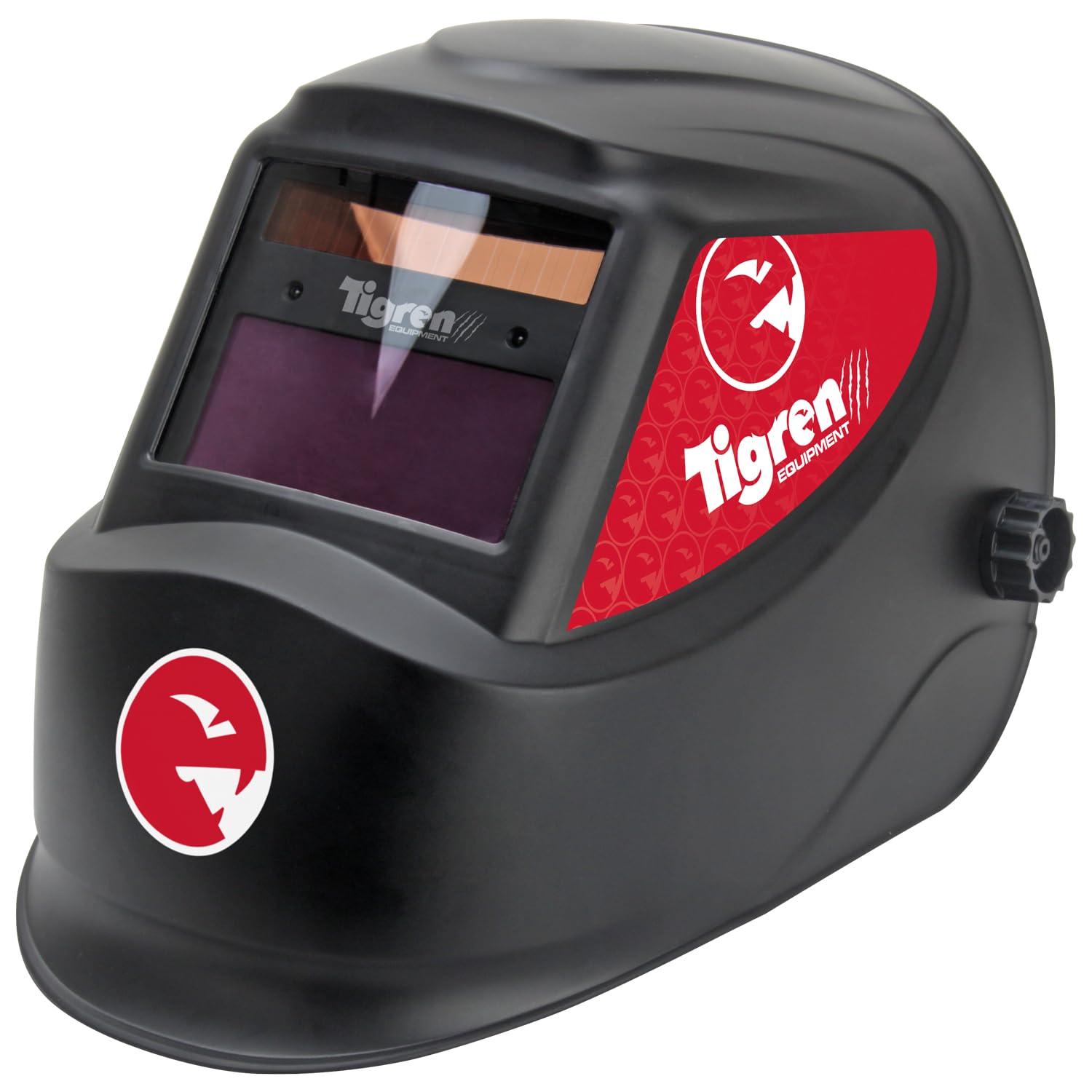 TIGREN Welding Helmet Auto Darkening LCD DIN 9-13 Large View Fast Response Solar Powered