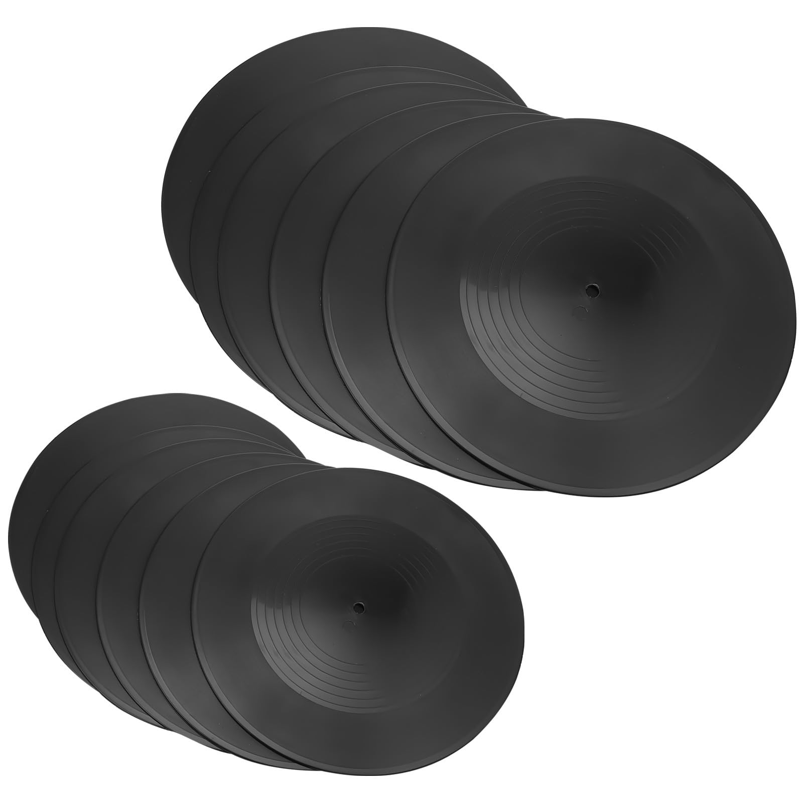 BESPORTBLE 12 Pezzi Dischi in Vinile Decorativi Retro Nero per Decorazioni da Parete, Materiale Vinile, per Arredamento Interni e Eventi Creativi