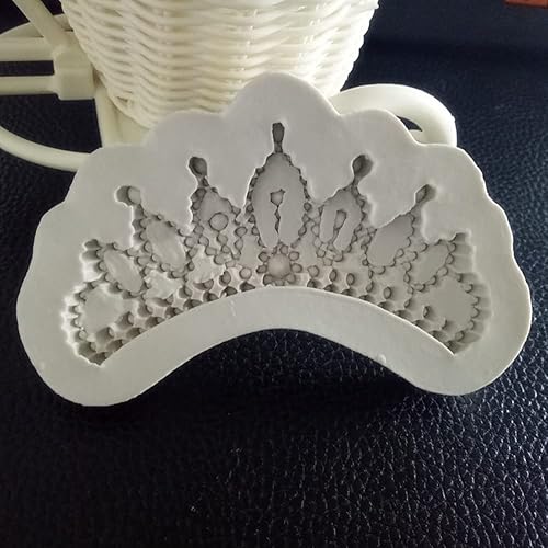 Miniatura 4 de Molde de silicona para corona de bricolaje, decoración de cupcakes de boda, herramientas de decoración de pasteles de fondant, joyería de caramelo,