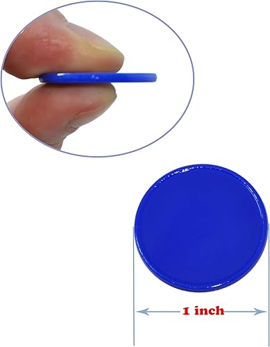 Vista 82 de SmartDealsPro juego de 100 fichas de aprendizaje de plástico opaco, de 1 pulgada, para juegos de fichas, minipóquer, con caja de almacenamiento