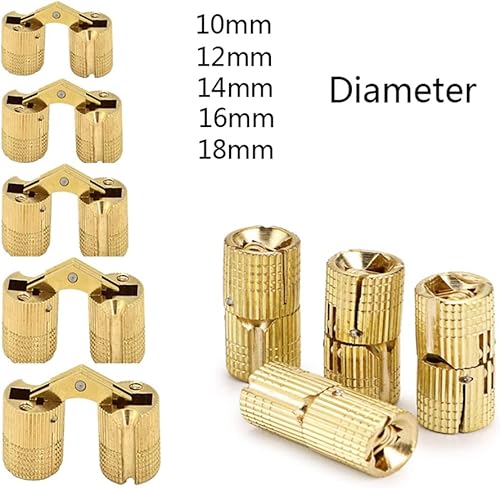 Vista 3 de 4 unidspaquete de bisagras ocultas de latón oculto barril caja de madera ángulo de apertura de 180 para bricolaje joyero artesanal