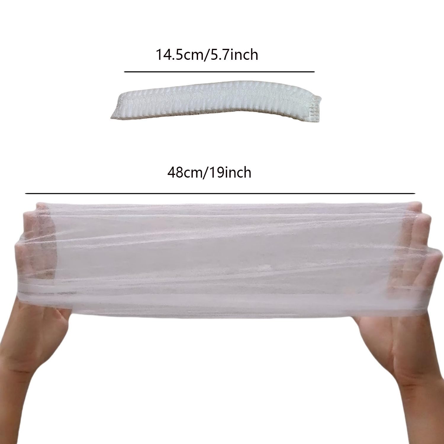 Banneton Liner, forro no tejido Banneton para masa antiadherente, 100 piezas de cubierta elástica para pan para levantar, suministros para hornear pan de masa madre, elástico hasta un máximo de 19