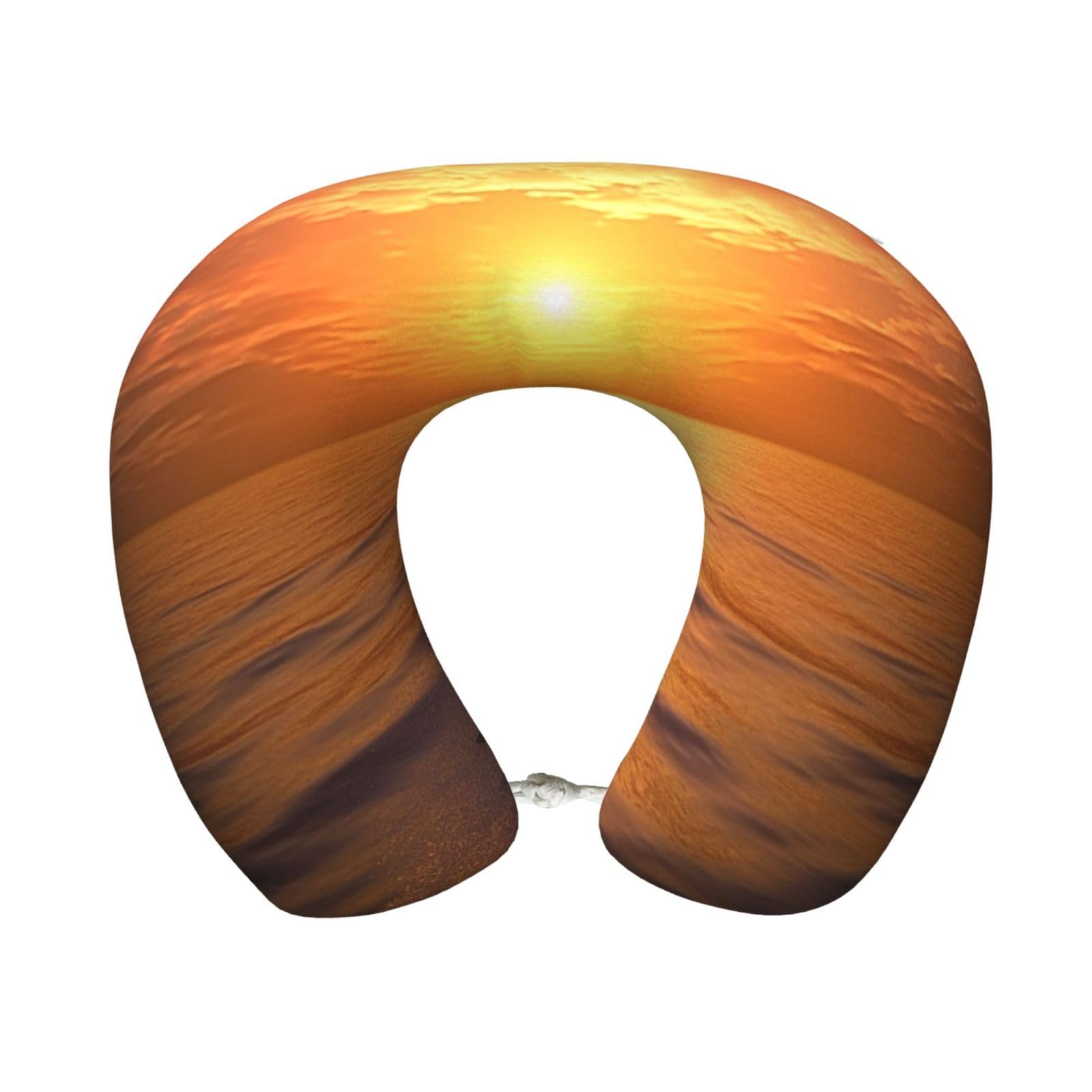 peiyeety Dolphin and Sunset Travel Pillow Memory Foam - Comfortable U Shape Neck Pillows for Sleeping, Neck and Head Support Portable Airplane Pillow Adjustable Flight Pillow, Washable Cover