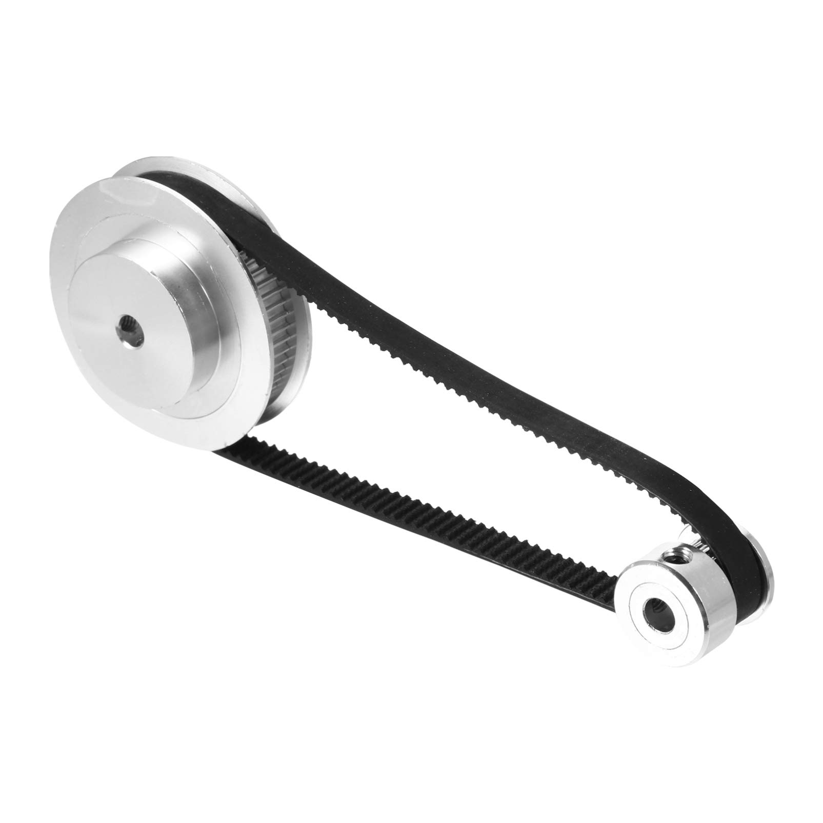 BELLIFFY 1 Set Drive Pulley Mechanical Belt Bearing Pulley Timing Belt 3D Printer Pulley Wheel CNC Machines Timing Pulley Flanges Belt Pulley Aluminum Timing Pulley Idler Aluminum Alloy