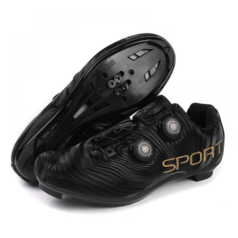 Buty rowerowe unisex dla mężczyzn i kobiet, oddychające, antypoślizgowe buty do roweru szosowego, wzór spinningu, do treningu w pomieszczeniach, jazdy na świeżym powietrzu i do użytku z płaskim