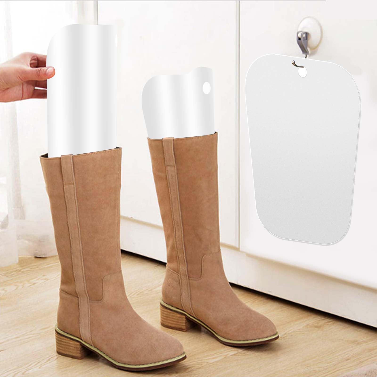 6 Piezas Hormas de Botas, Insertos de Formas de Botas, Soporte de Bota in Plástico, Hormas de Botas Altas, Moldeador de Botas Blanco, Tensores de Botas Elástico para Mujeres Niñas Hombres
