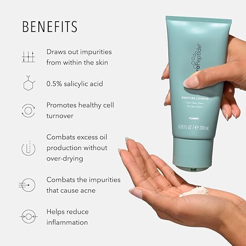 Miniatura 3 de HydroPeptide Limpiador facial purificador que perfecciona los poros, absorbe y equilibra los aceites naturales, 6.76 onzas