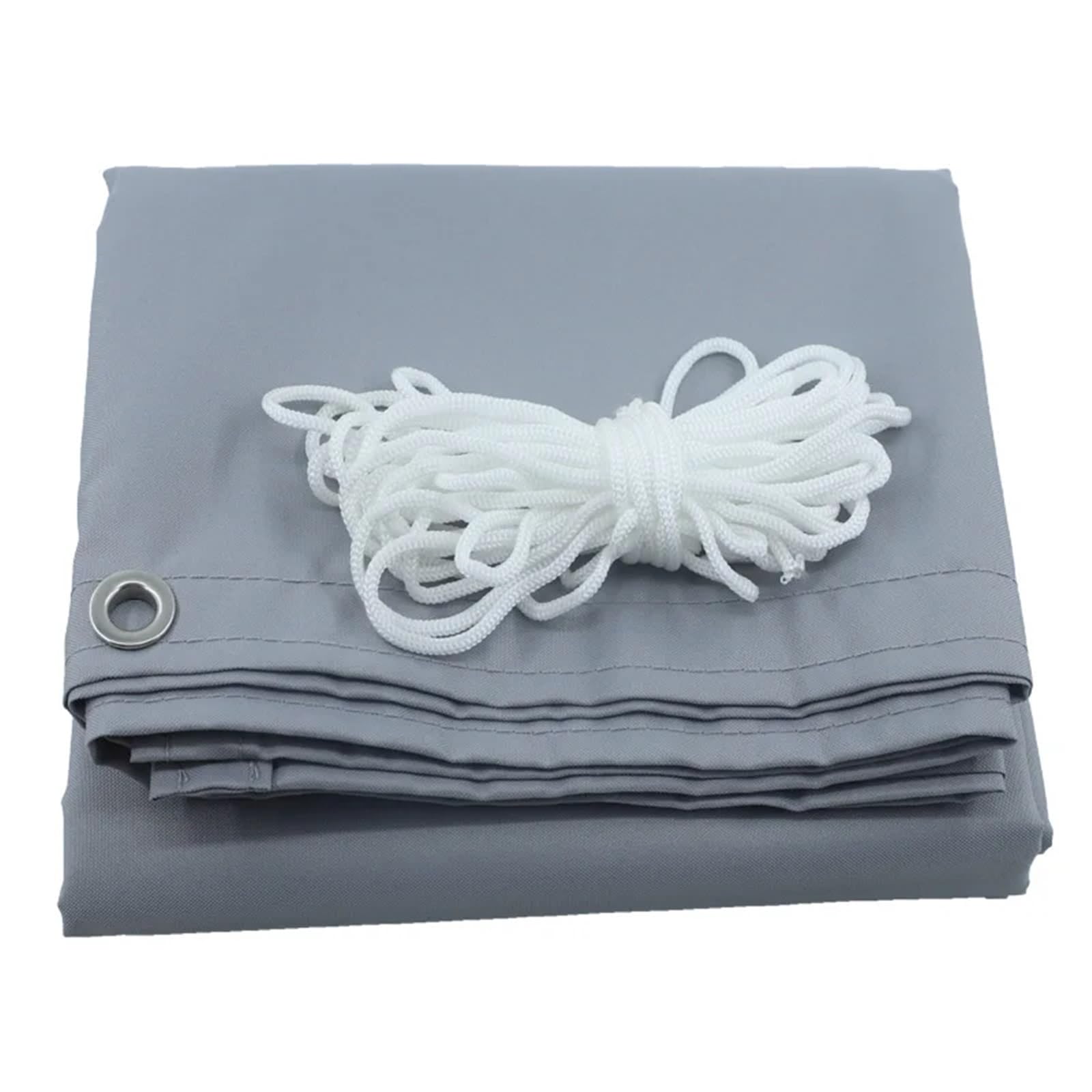 Voile d'ombrage balcon coupe vent pour stopper le vis à vis gris