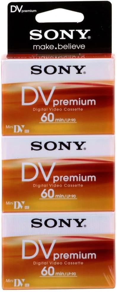 Sony Mini DV Digital Video Cassette Premium 60 minutes (3 Pack)