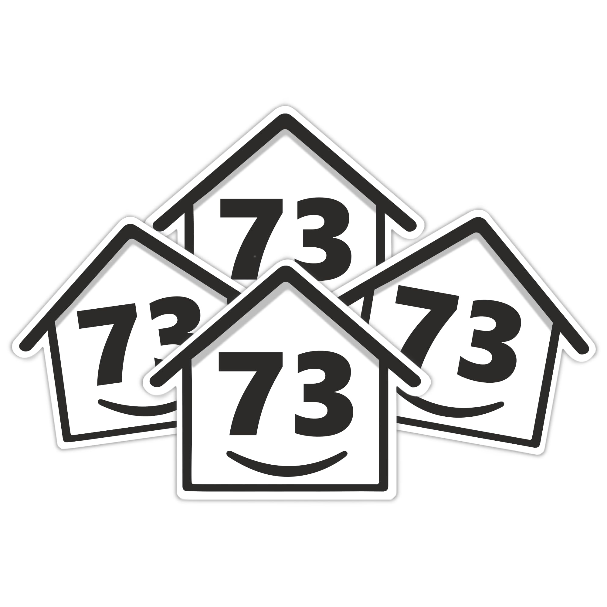 4 x Bin Numbers for Wheelie Bins, 1-99, 15cm ‘Happy House’ Design Dustbin Stickers, Easy Application Stick On Number Stickers - Weatherproof Self Adhesive Vinyl, Black (11) — view 75