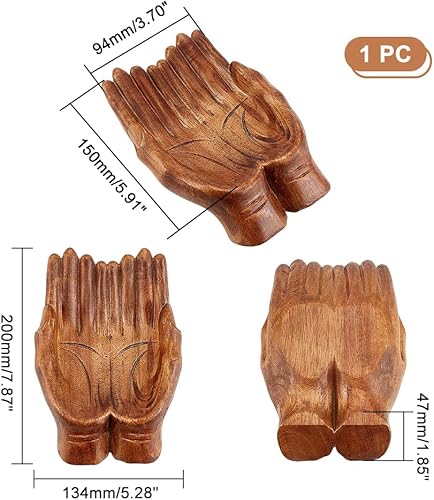 Miniatura 2 de AHANDMAKER Cuenco decorativo a mano tallada, soporte de cristal para exhibición de piedras, bandeja de cristal, estante de exhibición de cristal,