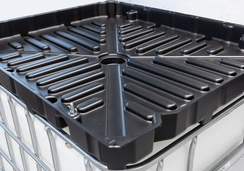 DENIOS IBC-Trichter Typ Full Size 1000, aus Kunststoff (PE), 50 Liter, Ablauföffnung Ø 150 mm