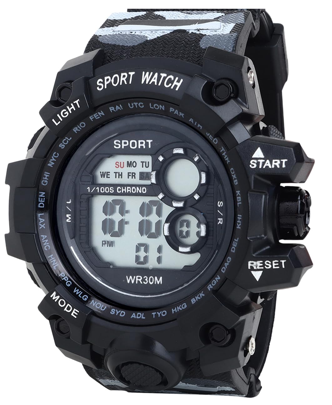 Trex Digital Watch Shockproof Multi-Functional Automatic Black Color Strap Waterproof Digital Sports Kids Watch for Boys Watch for Men (B0CVHHK8JD) Amazon Price History, Amazon Price Tracker