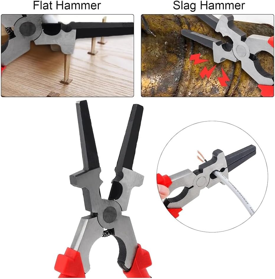 7Pcs Scratch Wire Brush Welding Hammers Slag Removal Tool, Welding Slag Removal Tool Set with Sheet Thickness Gauges