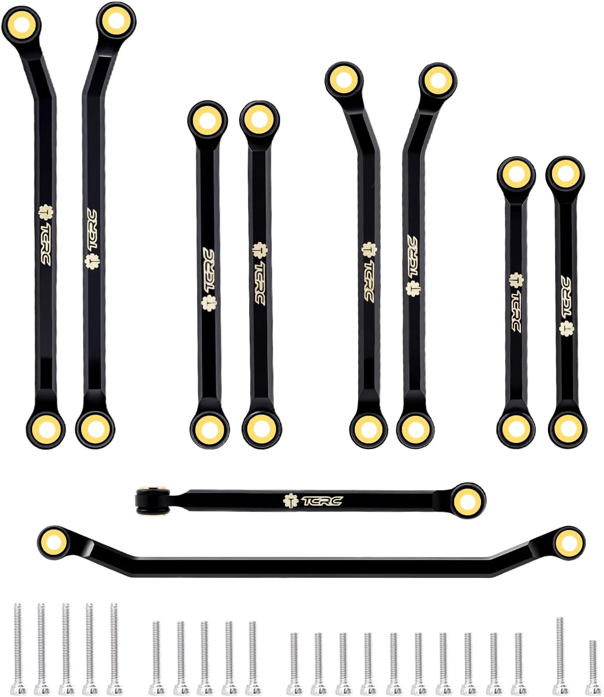 Brass High Clearance Chassis Links Set for Redcat Ascent-32 1/32 RC Crawler Car Upgrades,Black Coating