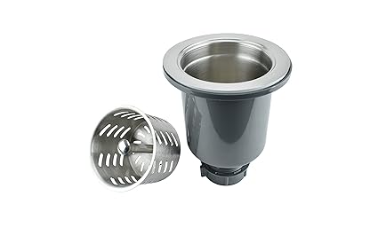 Keeney K1435 Gourmet Deep Cup Kitchen Sink Strainer, Stainless Steel