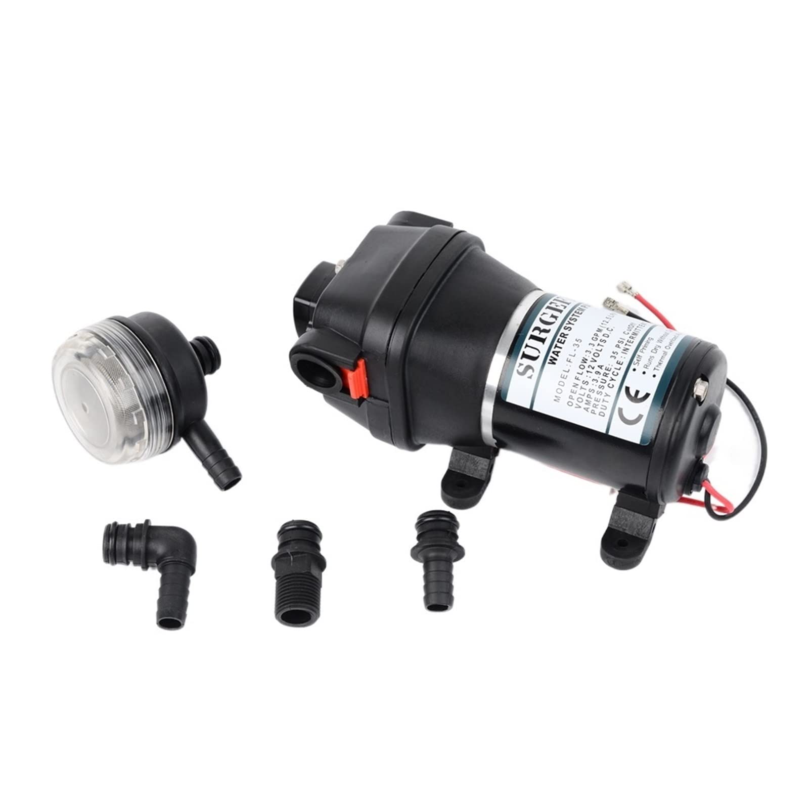 Bomba sumergible Bomba de agua ultra silenciosa Bomba de diafragma eléctrica de baja presión for riego, 24 V, 12 V, elevación máxima de 10 m(12V)