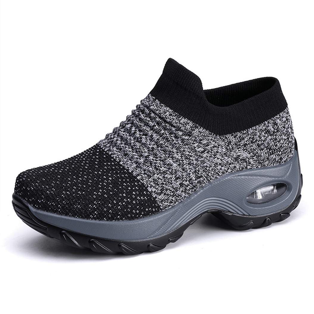 Uaremgicwomens Nurse Shoes Walking Sock Sneakers Knit Platform Air