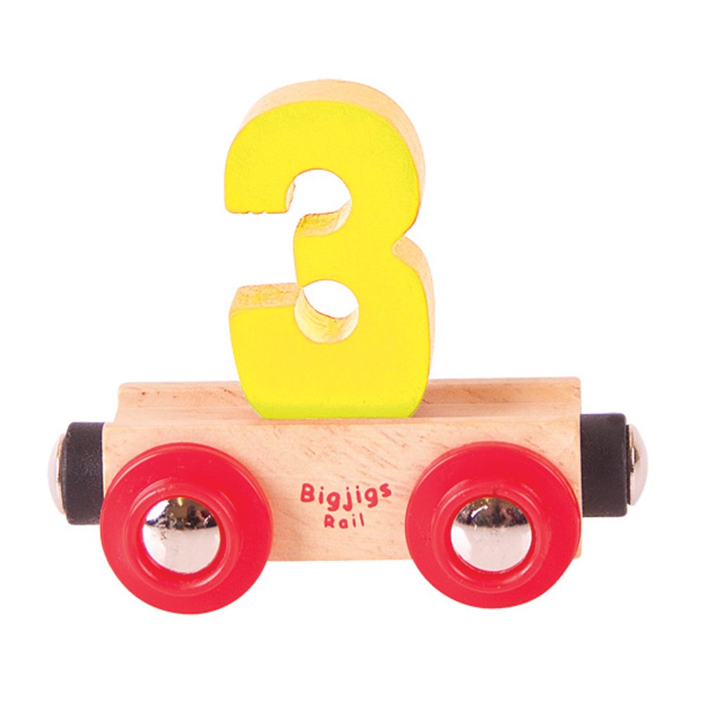 Bigjigs Rail Rail Name Number 3 (Yellow)