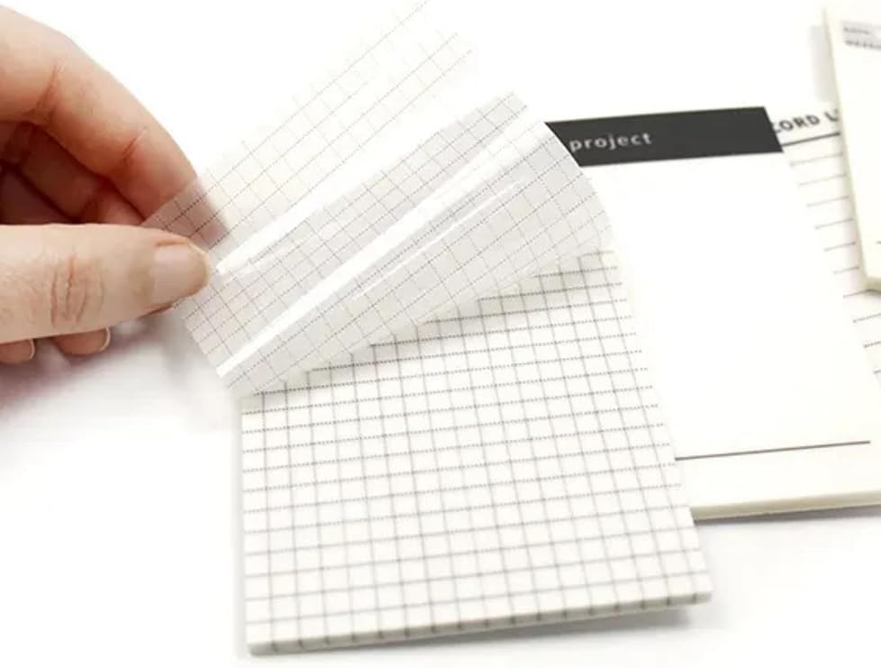 Şeffaf Renkli Yapışkan Not Kağıtları Defter Yer İmleri Etiket Ayraç Sticky Notes Gridnot (Project)
