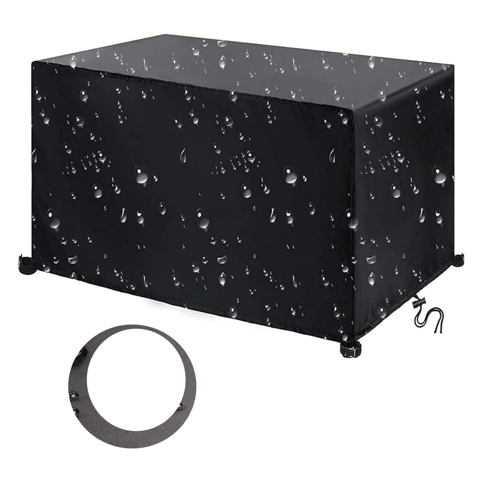 OOOXZO Waterproof Covers For Outdoor 218x218x90cm/(LxWxH) Cube Garden Sofa Covers for Patio Table Cover Chairs Windproof, Anti-UV, Ripstop 600D Rattan Furniture Cover