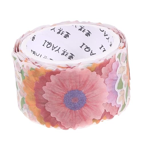 NUSITOU Favor Washi - Cinta adhesiva de flores para habitación del bebé, papel para laptop, cintas decorativas para teléfono, fundas de agua,