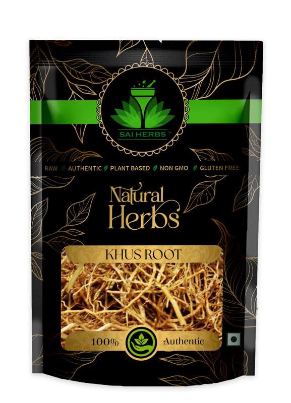 SAI HERBS KHUS ROOT RAW MATERIAL (Use For regulate blood pressure levels, Blood Circulation.) (1 Kg)