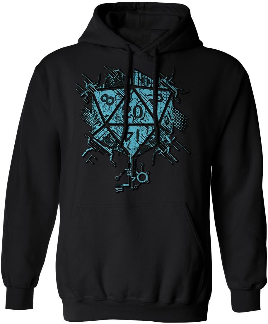 New Graphic Shirt Cyber Dice DND DandD Novelty Tee Dungeons Men's Hoodie Hooded Sweatshirt
