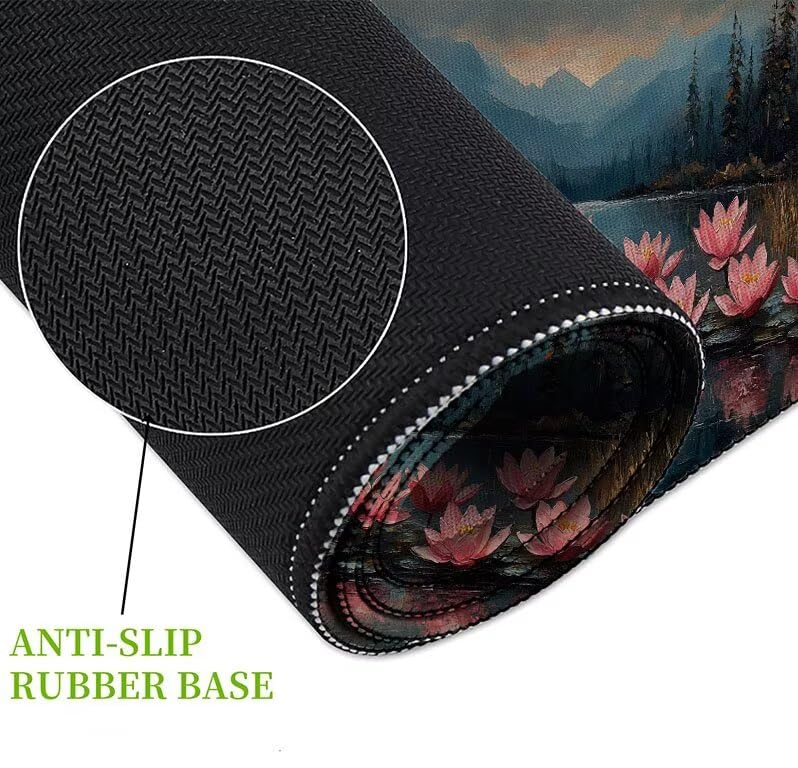 Tapis de souris XXL antidérapant pour stabiliser clavier et PC