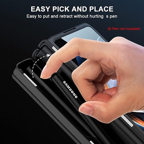 Miniatura 3 de DOOTOO - Funda para Samsung Galaxy Z Fold 4, protección magnética de bisagra, soporte para bolígrafo S, funda híbrida de policarbonato todo