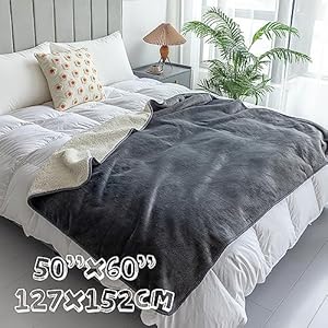 Waterproof-Dog-Blanket-3-Layer-Flannel-and-Sherpa-Pet-Throw-Reversible-Protector-Cover-for-Bed-Couch-Sofa-Grey-50x60 - Cucciolini Doodles   Waterproof-Dog-Blanket-3-Layer-Flannel-and-Sherpa-Pet-Throw-Reversible-Protector-Cover-for-Bed-Couch-Sofa-Grey-50x60