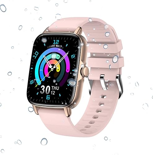 Reloj inteligente para mujer, reloj de fitness impermeable de 5 ATM para nadar, monitor de actividad con pantalla táctil de 1.69 pulgadas con