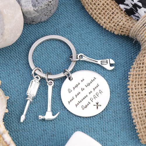Aridantrp Cadeau Papa Porte Clef Cadeau Noel Papa Cadeaux Fete Des Peres Fête Des Pères Idee Cadeaux pour Papa Fete Des Peres Noel Anniversaire Nouvel An Personnalisé – vue 5