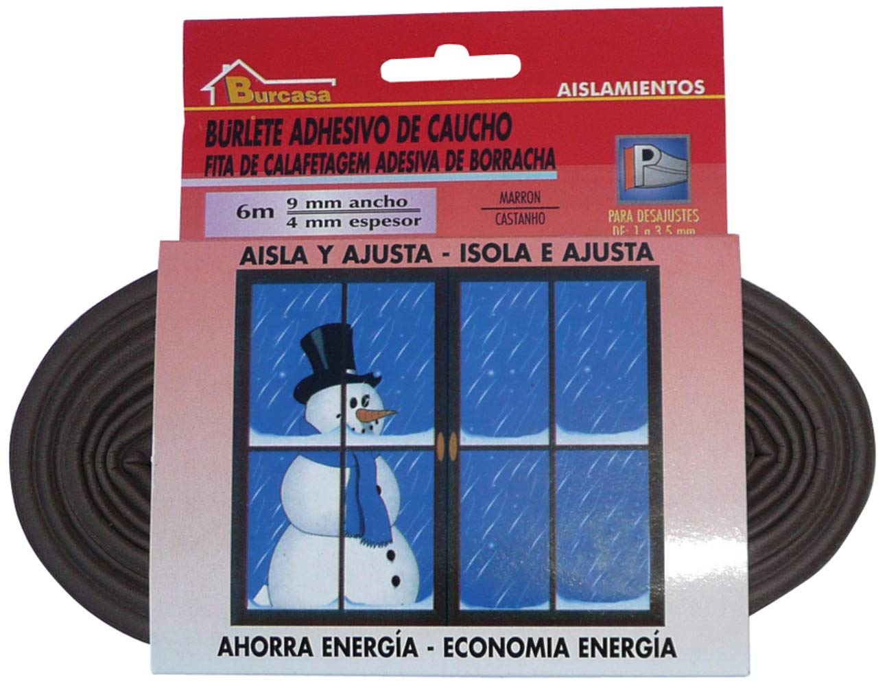 BURLETE CAUCHO P 6MT MARRON