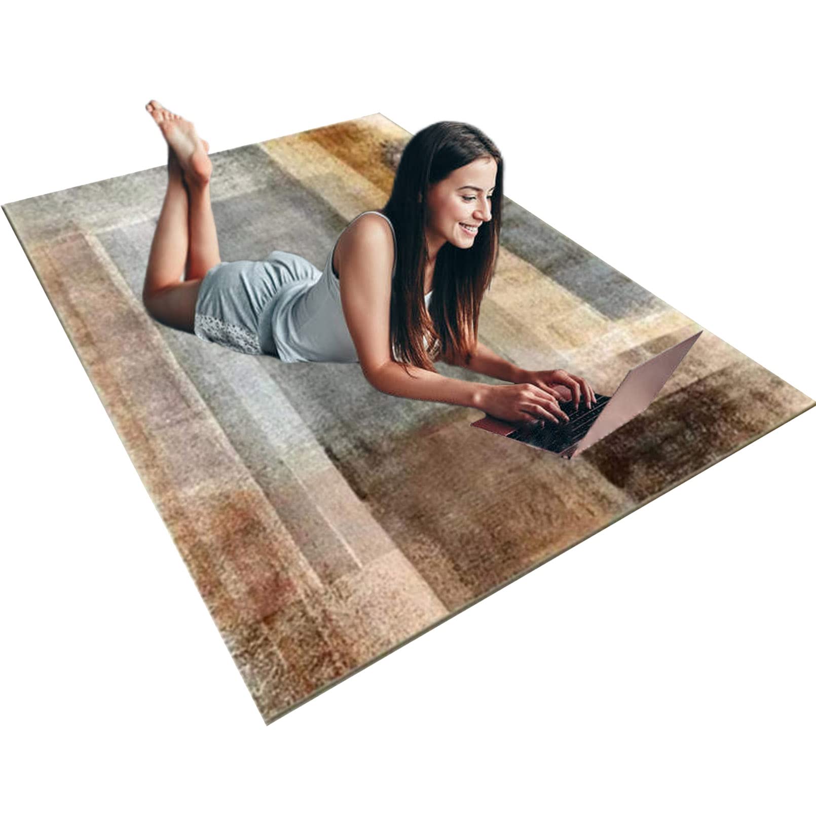 Tapis de salle de bain lavable en machine antidérapant en microfibres