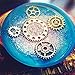 Teenitor 200 Gram (Approx 140pcs) Bronze and Copper Assorted Antique Steampunk Gears Charms Pendant Clock Watch Wheel Gear for Crafting, Jewelry Making