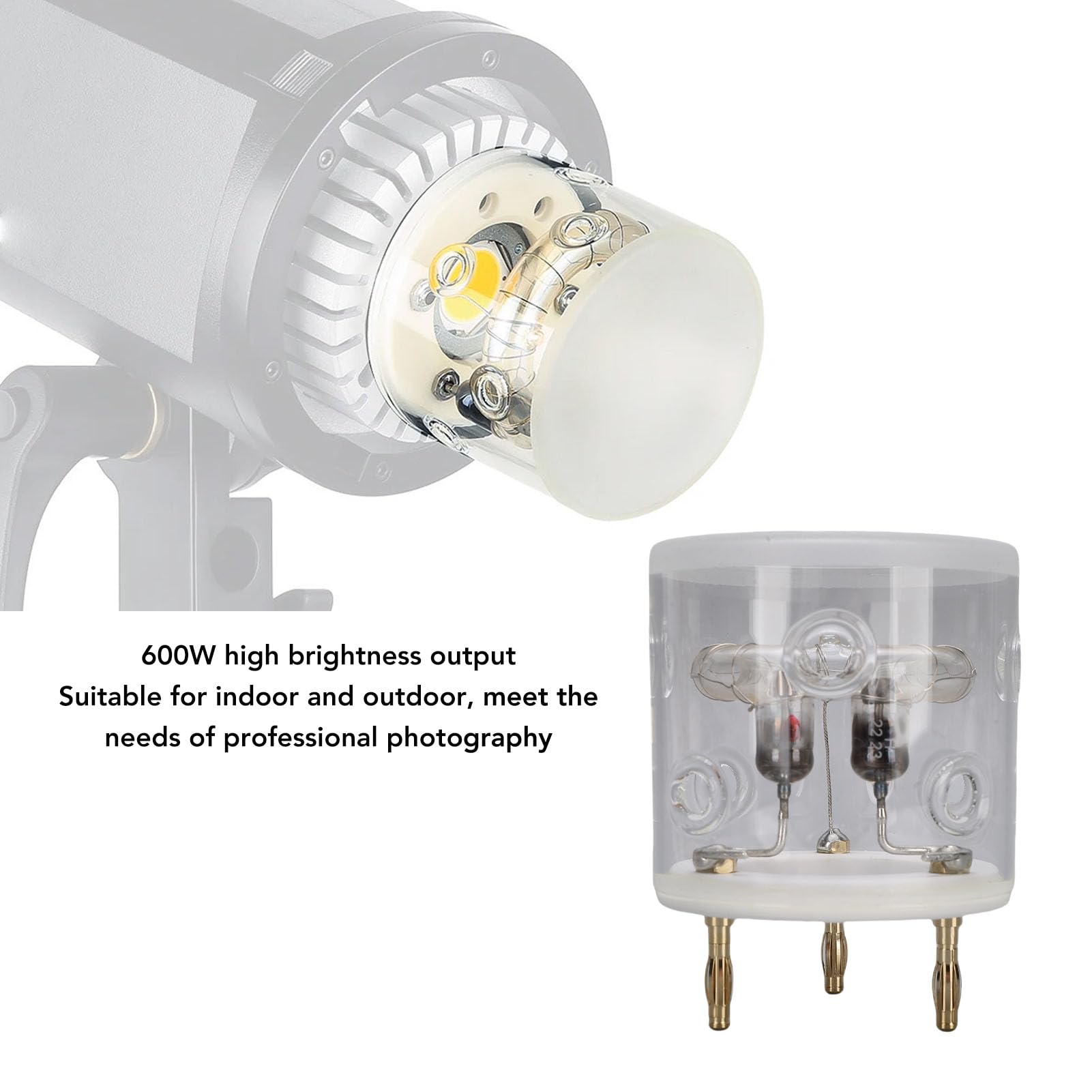 Generic Wymiana Samej żarówki, Szklana Rurka Błyskowa do Zewnętrznej Lampy Błyskowej AD600, 600 W z funkcją Szybkiego Błysku