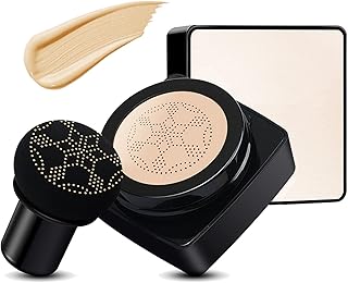 CC Cream Foundation,Mushroom Head Air Cushion CC Cream,Powder Foundation Full Coverage for Flawless Makeup,Concealer Moisturizing Brightening Liquid Foundation BB Cream (BUFF BEIGE104#)