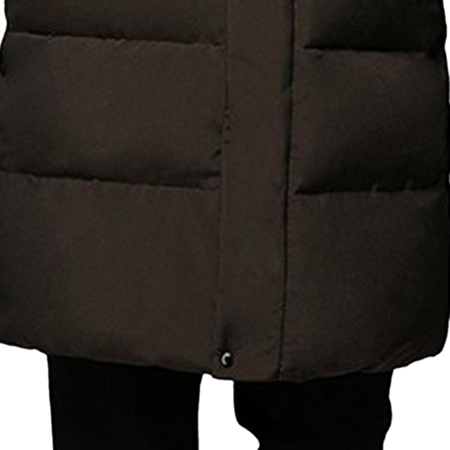 JEKE-DG Men's Zip Up Thicken Heavyweight Puffer Jacket Hooded Insulated Long Down Coat Business Casual Winter Bubble Coat