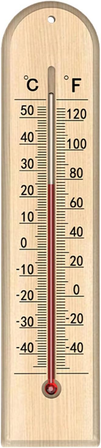 High Accuracy Wood Thermometers Clear Readable Scale Temperature Ranges 40℃ to 50℃ Wall Mountable Safe Kerosene Indoor Use Wooden Thermometers