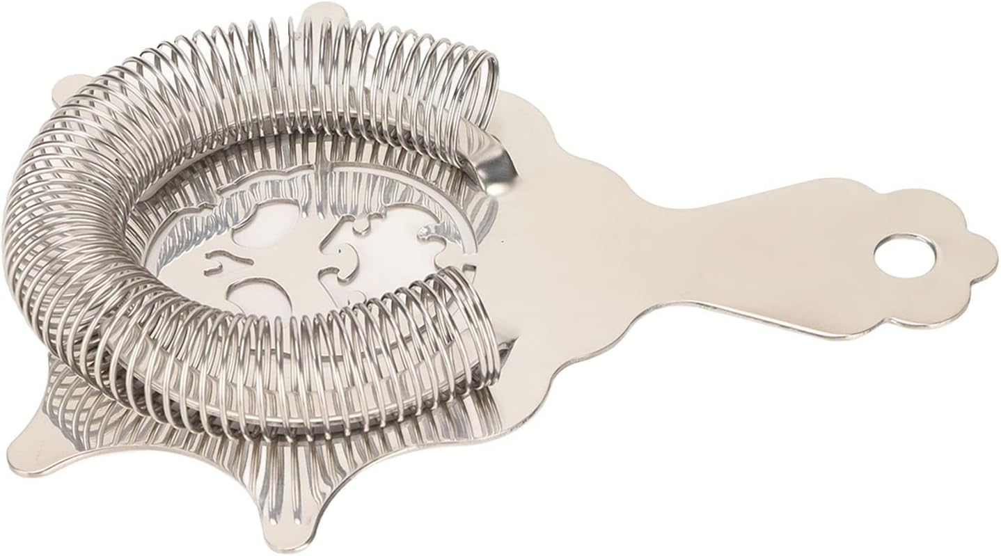 VINGVO Cocktail Strainer, Stainless Steel Bar Cocktail Strainer Filter, Efficient Filtration with Comfortable Grip, Ideal for Bartending, Home & Kitchen