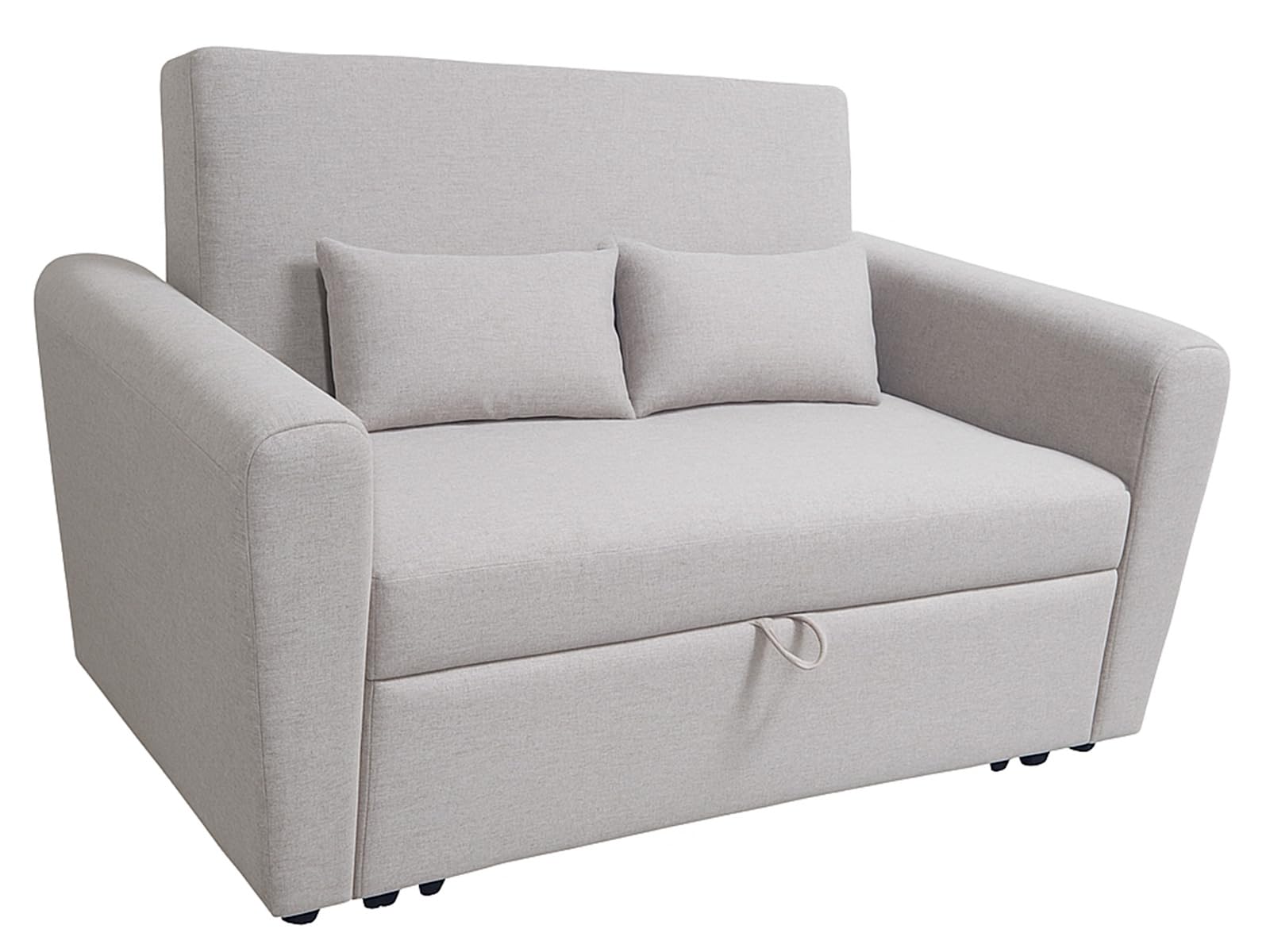 amuéblate Online - Sofá Cama de 2 Plazas Modelo Lima, Diseño Moderno, Práctico y Funcional, con Reposabrazos, Gris Claro