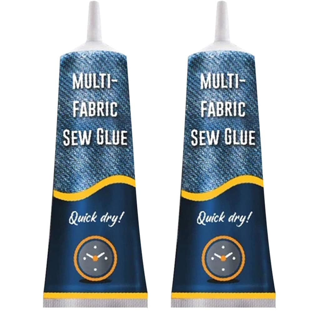 Sponsored Ad – Stitch Liquid, 2Pcs Multi-use Fabric Adhere Fast Tack Dry Sew Glue, Fabric Adhesives for Jeans Clothing Leather Sewing Solution Repairing Tool